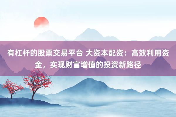 有杠杆的股票交易平台 大资本配资：高效利用资金，实现财富增值的投资新路径