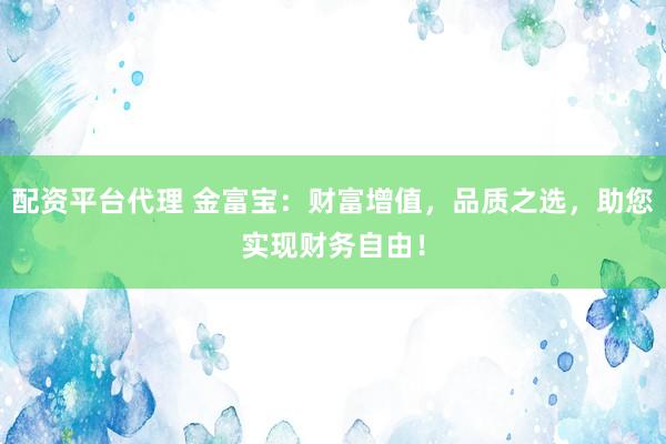 配资平台代理 金富宝：财富增值，品质之选，助您实现财务自由！