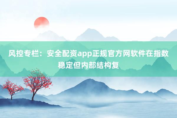 风控专栏：安全配资app正规官方网软件在指数稳定但内部结构复