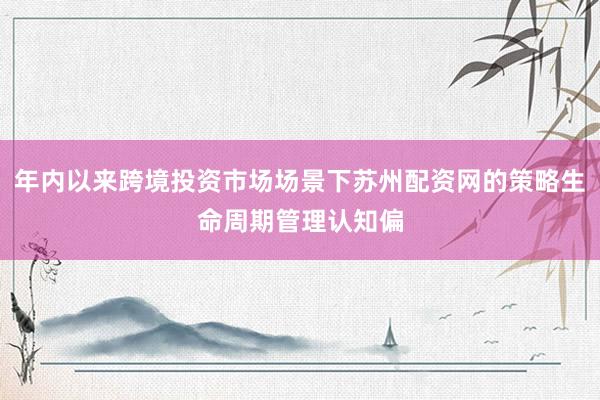 年内以来跨境投资市场场景下苏州配资网的策略生命周期管理认知偏